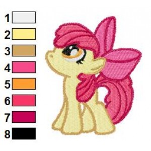 Apple Bloom Contemplates Embroidery Design